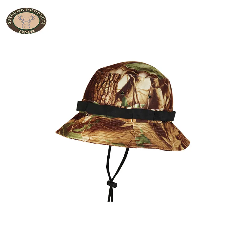 Fashion Durable Camo Custom Military Hunting Bucket Hat for Outdoor Sports