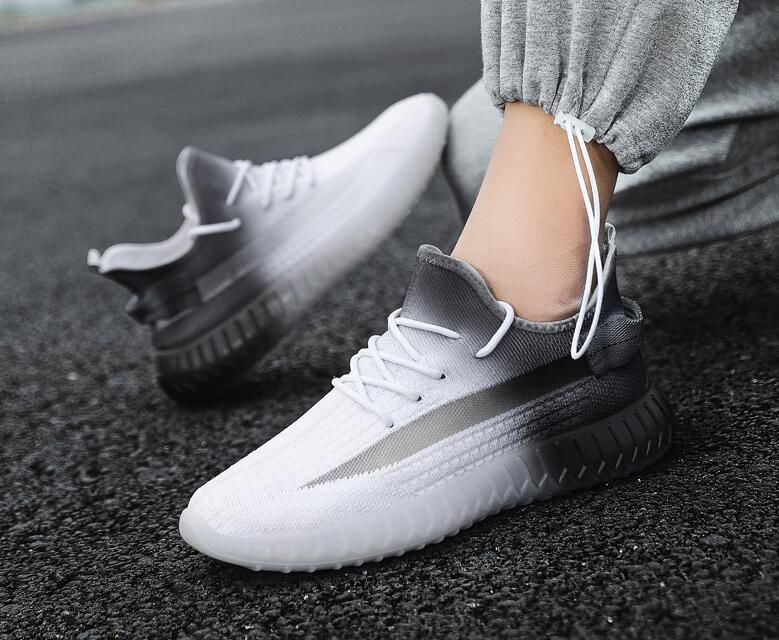 Fashion Flyknit Upper Sport Shoes PVC Sole Running Shoes