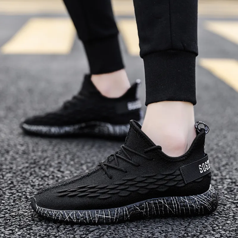 Fashion Knitted Breathable Tennis Hombre Custom Sneaker Logo Gym Shoe