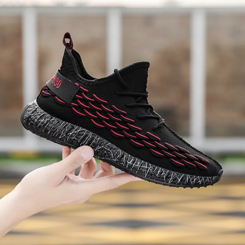 Fashion Knitted Breathable Tennis Hombre Custom Sneaker Logo Gym Shoe