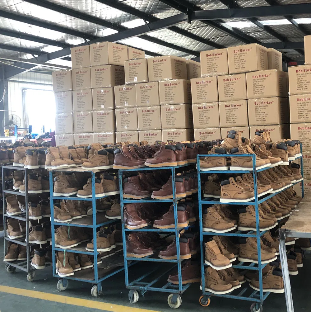 Fashion Men Brown Multifunctional Handmade Goodyear Welted Safety Shoes Boots Militair Combat Boot