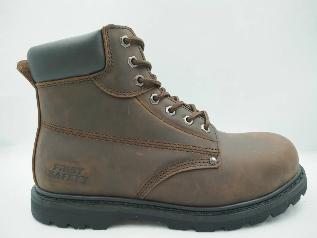 Fashion Men Brown Multifunctional Handmade Goodyear Welted Safety Shoes Boots Militair Combat Boot