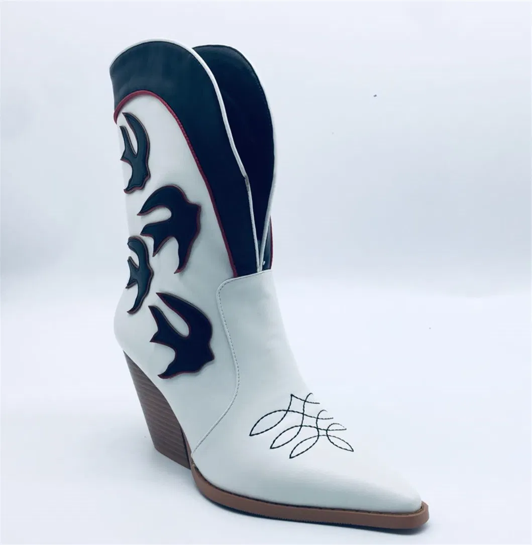 Fashion Women Shoes Ladies Shoes Designer Lady Ankle Chunky Heels Ladies Boots