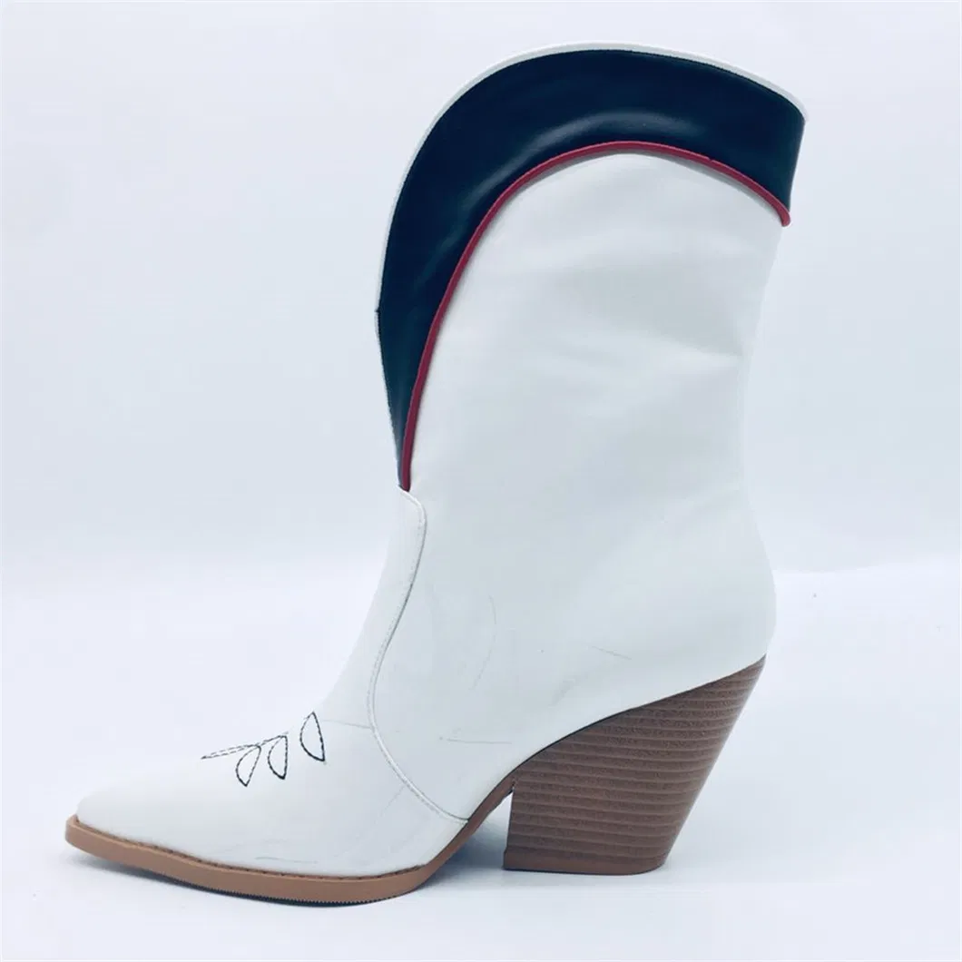 Fashion Women Shoes Ladies Shoes Designer Lady Ankle Chunky Heels Ladies Boots