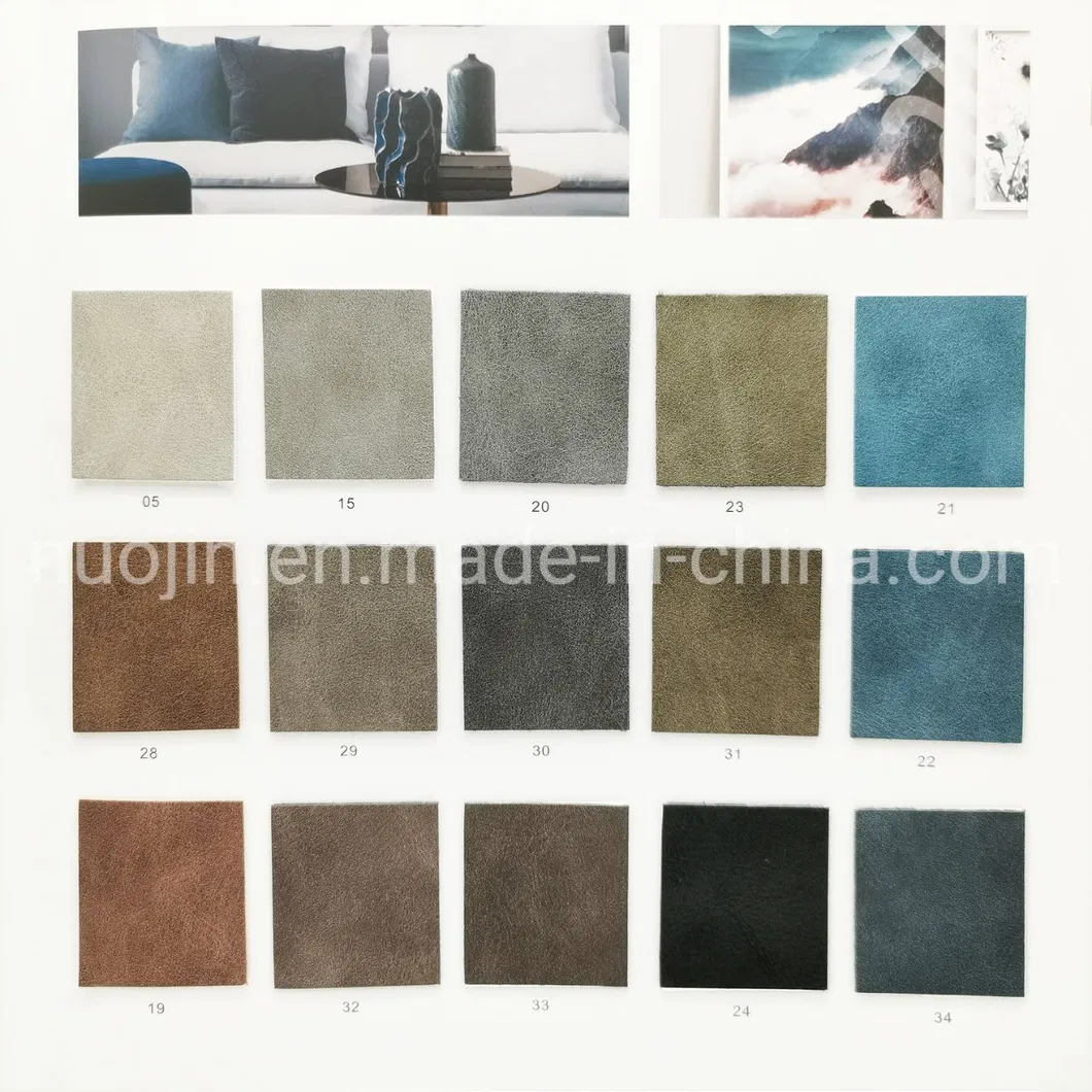 Faux Recycled Imitation Leather Fabric Vinyl Artificial Synthetic PU Leather for Making Shoes/Sofa/Handbags