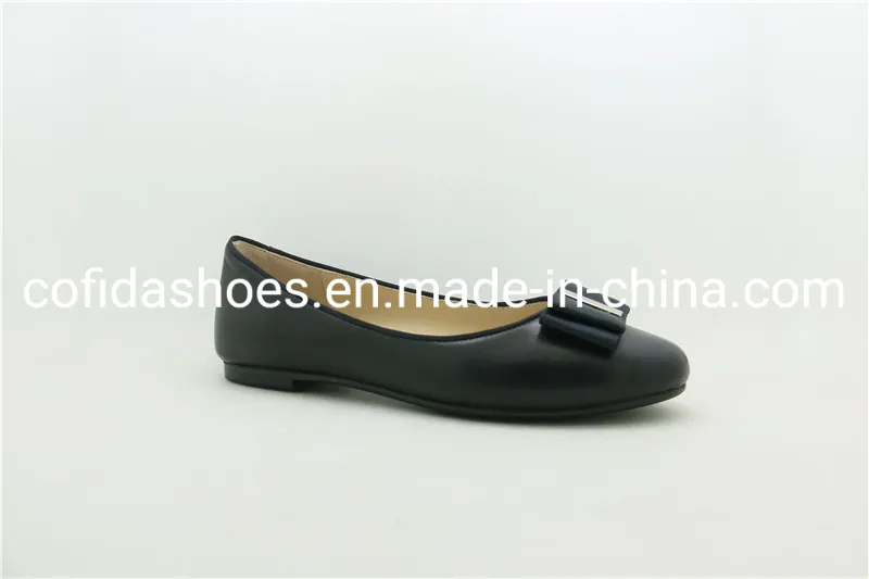 Flat Heel Leather Lady Ballet Shoes for Travelling
