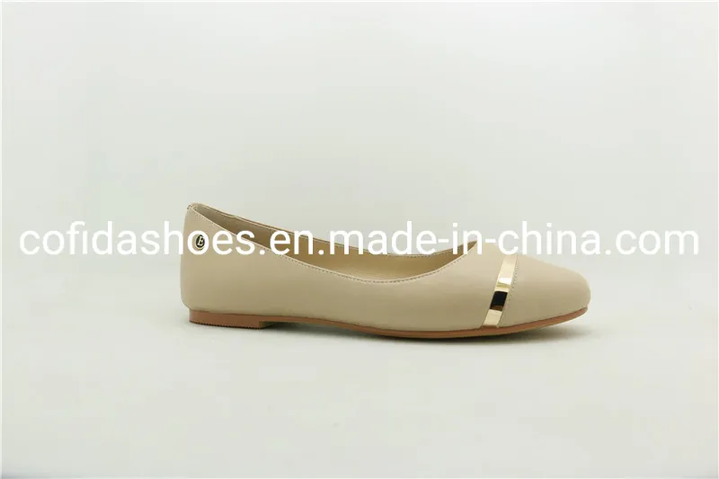 Flat Heel Leather Lady Ballet Shoes for Travelling