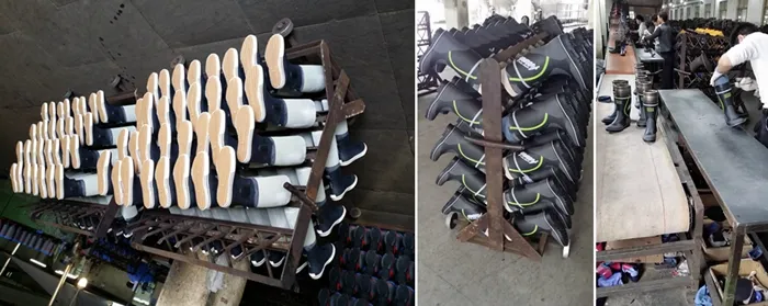 Foot Protection Steel Sole Toe Rubber Anti Puncture Smashing Indutrial Boots