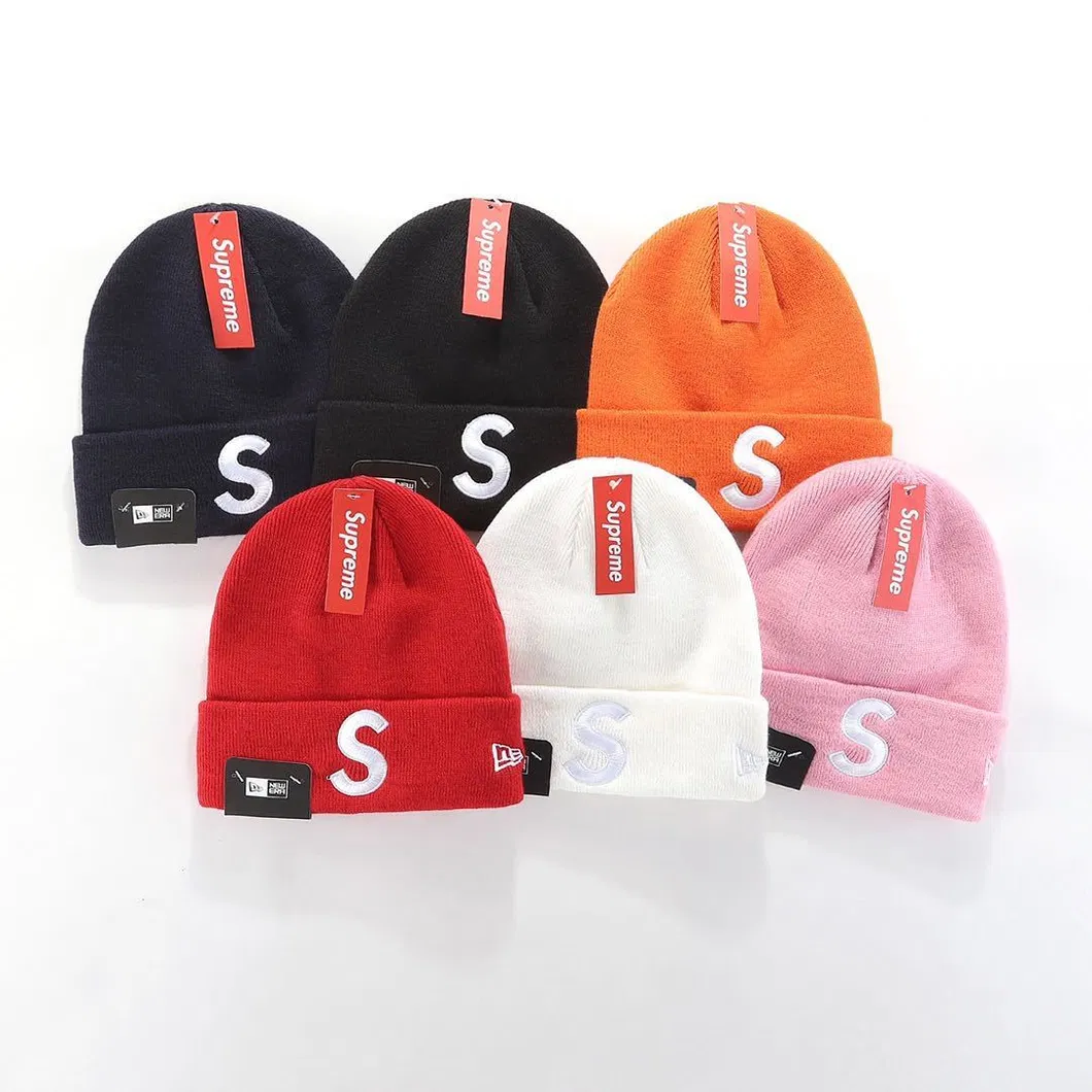 Front and Back Letters Embroidery Custom Logo Unisex Cap Fashion Autumn and Winter Warm Woolen Hat