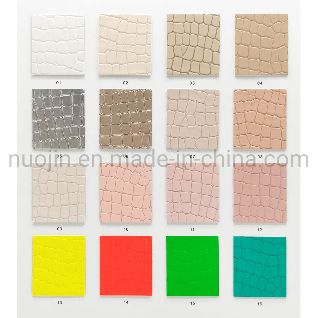 Glossy Alligator Pattern Embossed Crocodile Print Fabric Grain PU Faux Leather
