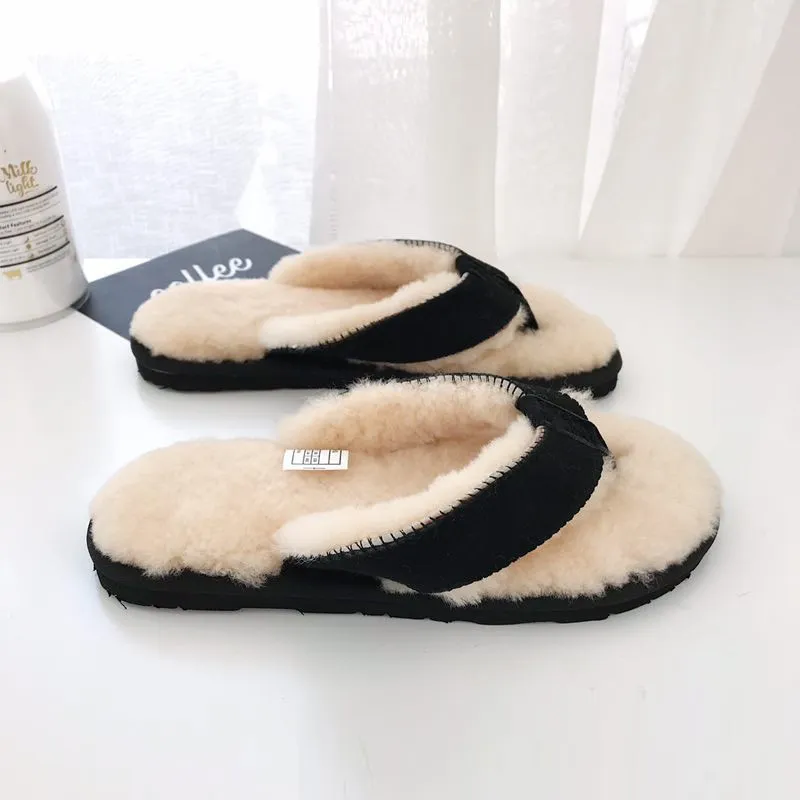 Hellosport Custom Indoor Shoes Furry Fur Slippers Sandals Fluffy Winter Warm Fur Slippers Men′ S