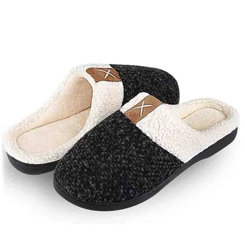 Hellosport Factory Winter Customized Plush Slippers House Indoor Home Slippers for Women and Man