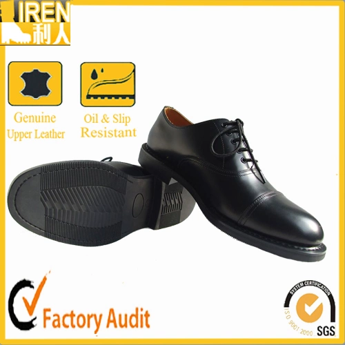 high Quality Genuine Cow Leather Cheap Price Black Military Police & Office Shoes