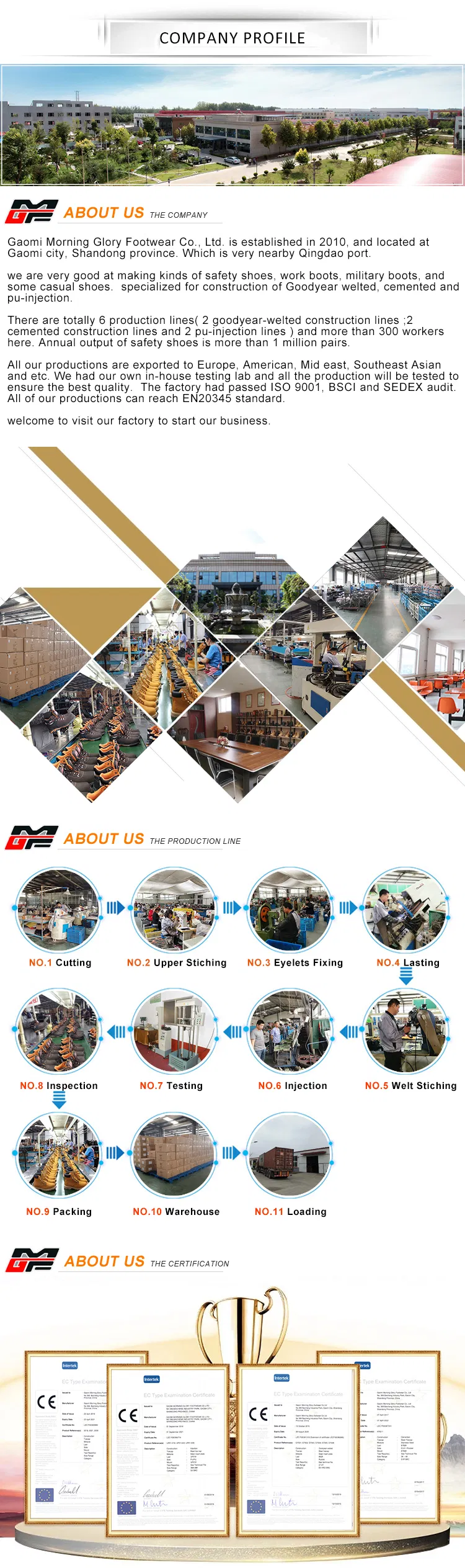 High Quality Leather Boots Construction and Mining Workers Steel Toe Anti-Smash Safety Shoes