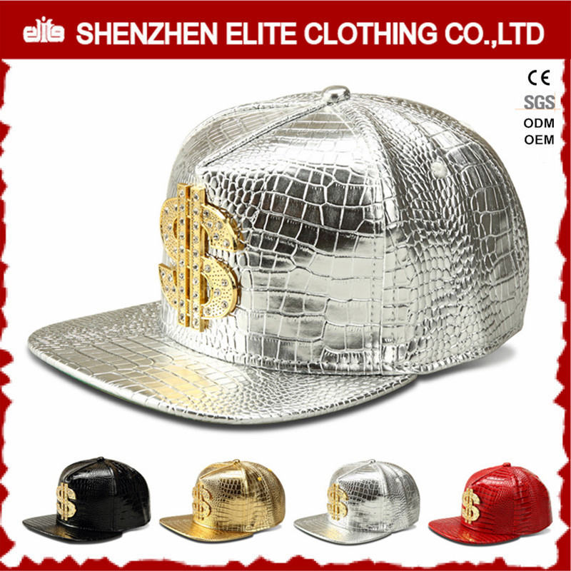 Hip Hop Men Custom Logo Leather Baseball Cap