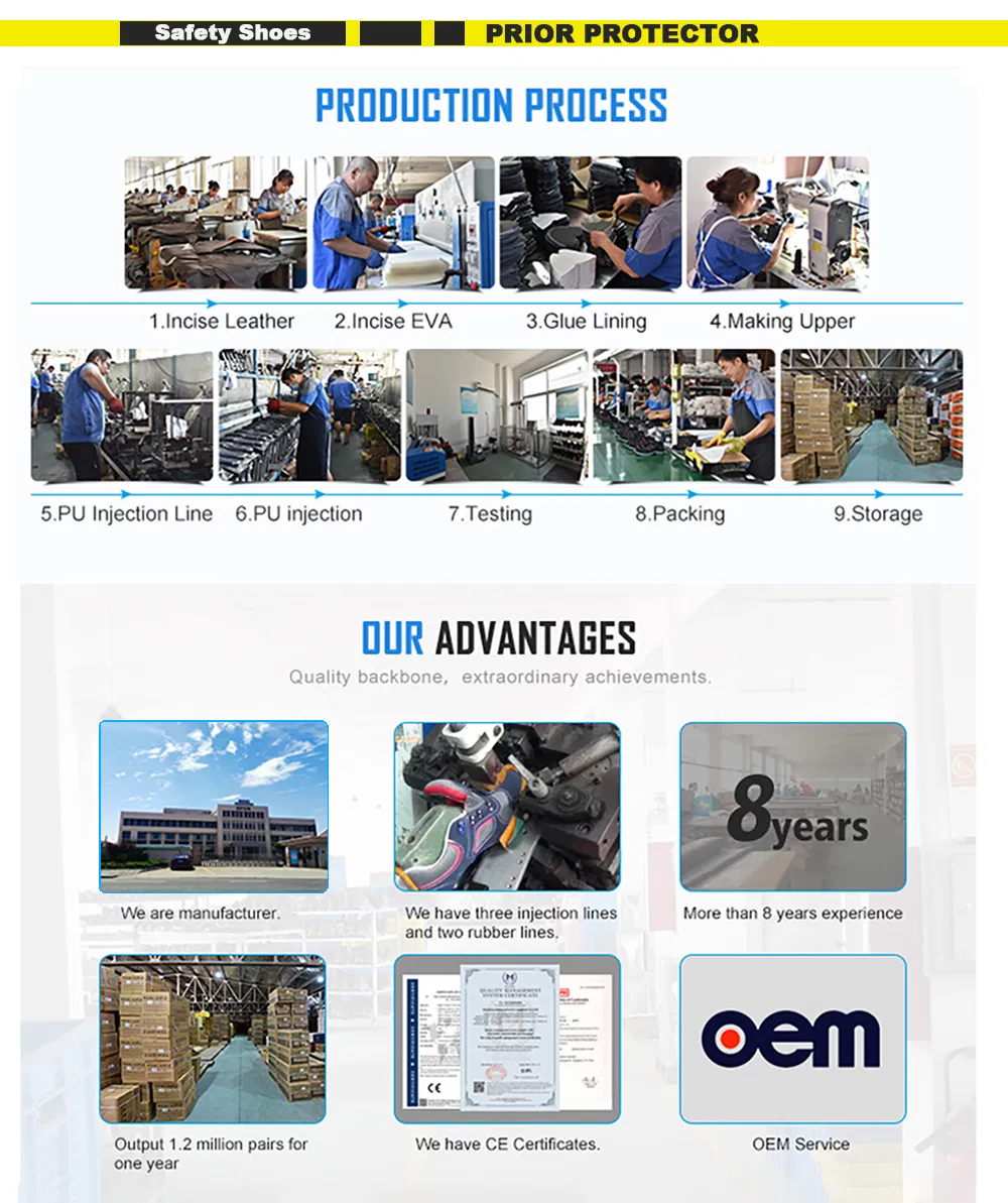 Hot Sale Construction Puncture Prevention Work Industrial Steel Toe Waq Safety Shoes