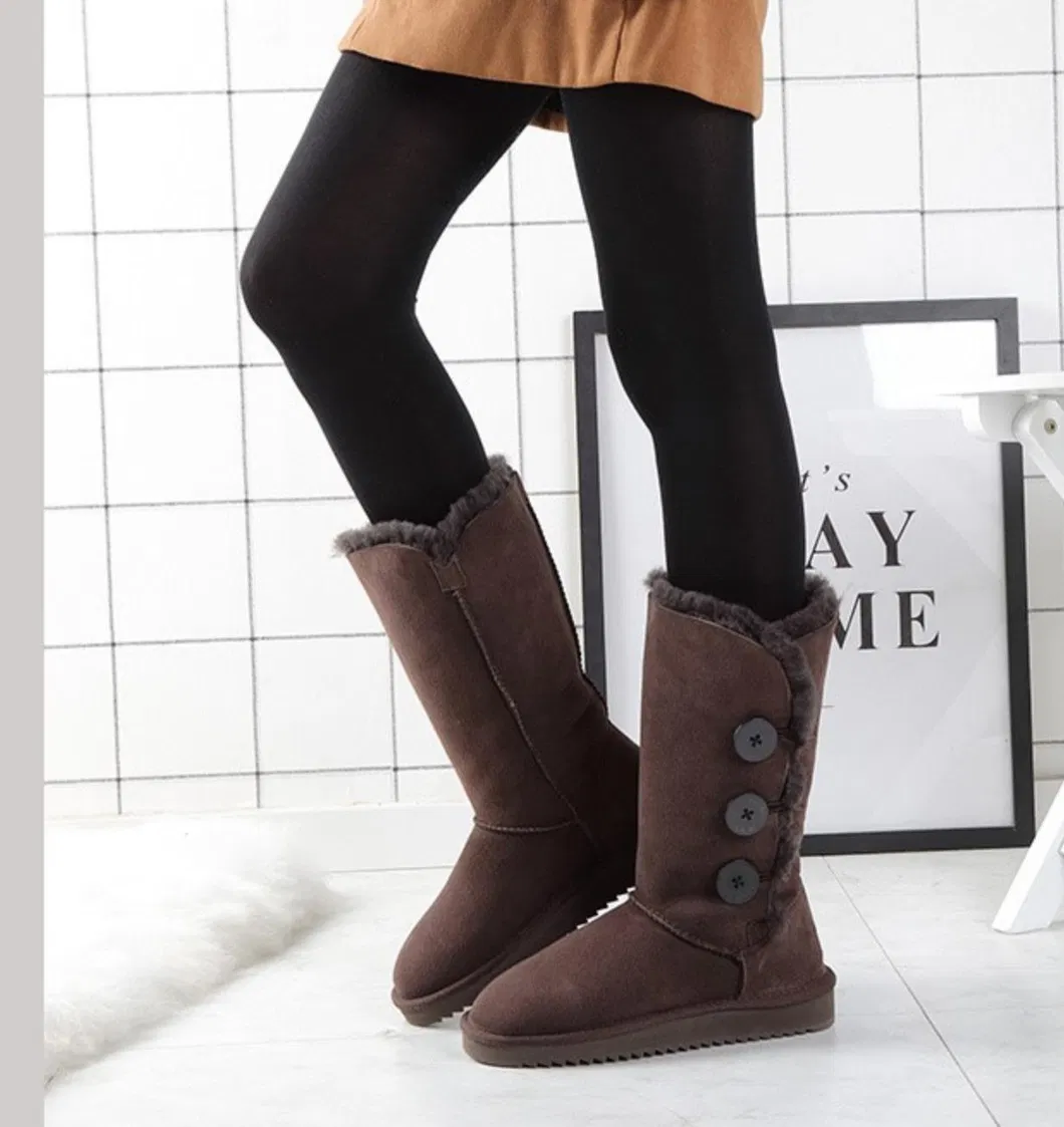 Hot Sales Classica Tall Baily Button Geniune Sheepskin Winter Snow Boots for Womes