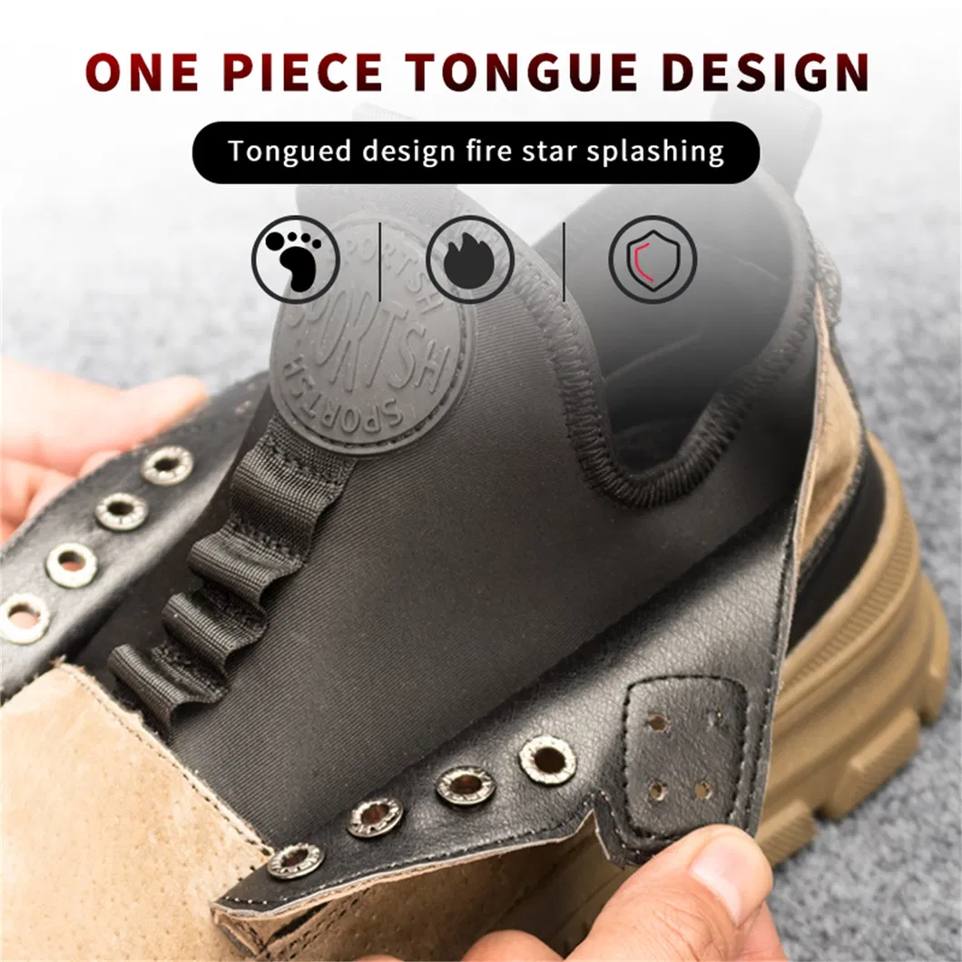 Industrial Slip on Steel Toe High Cut Safety Shoes for Men 1 Pair