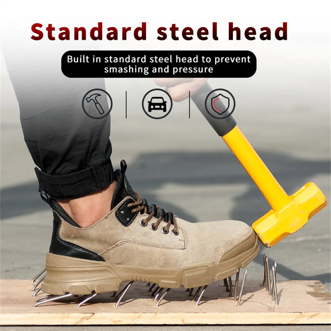 Industrial Slip on Steel Toe High Cut Safety Shoes for Men 1 Pair
