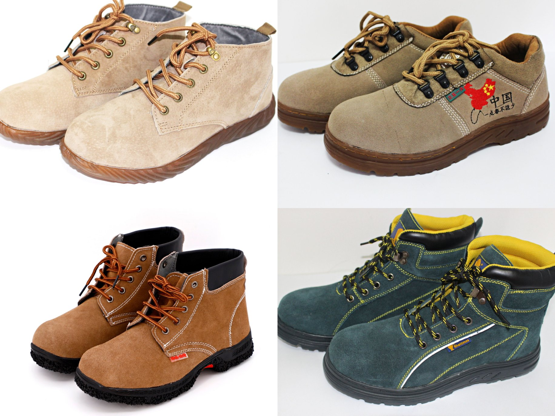 Labor Wholesal Construction Anti-Skid Anti-Smashing Work Shop Anti- Puncture Oil and Alkali Ventilation Welding Ox Tendon Sole Protection Anti-Static Shoes