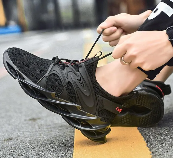 Latest Knitted Flyknit Upper Sport Shoes Men Running Shoes