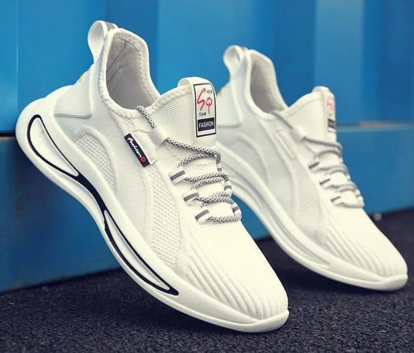 Men′s Flyknit Sneakers Sports Shoes Comfortable Running Shoes Outdoor Shoes