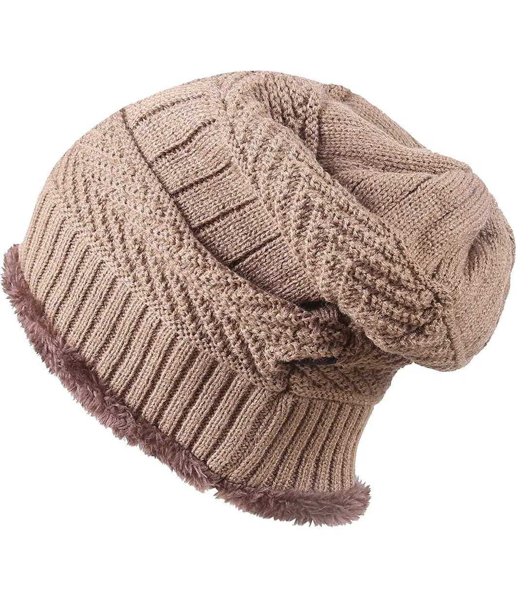 Men′s Winter Knitting Skull Cap Wool Warm Beanie Hat