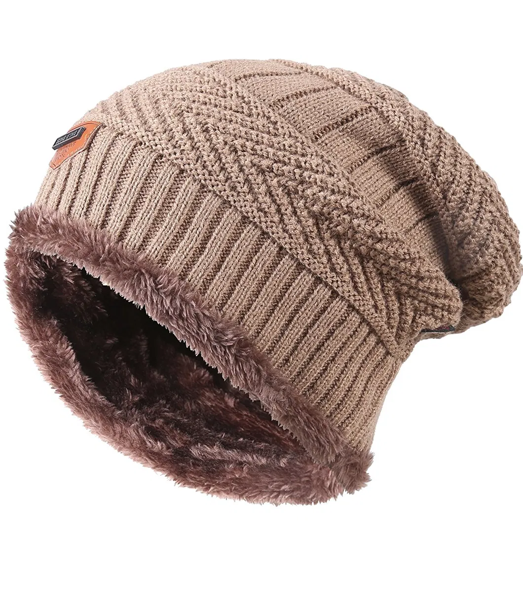 Men′s Winter Knitting Skull Cap Wool Warm Beanie Hat
