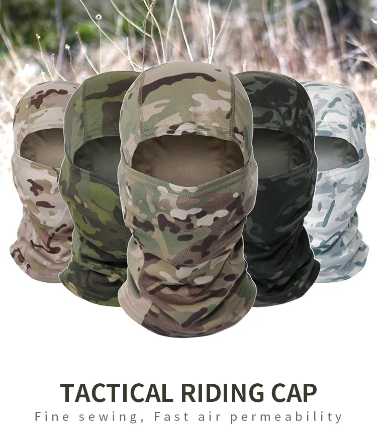 Men&Women Breathable Sun Protection Dust Proof Camouflage Full Face Mask for Outdoor Cycling/Riding/Skiing