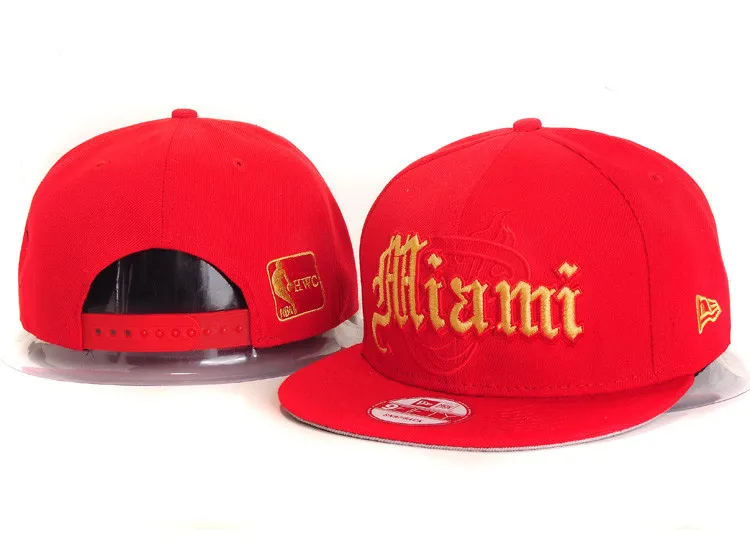 Miami Heat Custom 6 Panel Caps Mens Embroidery Golf Hat Fashion Sport Baseball Cap
