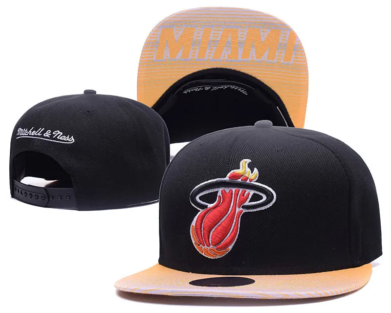 Miami Heat Custom 6 Panel Caps Mens Embroidery Golf Hat Fashion Sport Baseball Cap