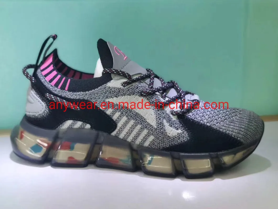 New Design Athletic Men′s Sports Running Shoes Flyknit Footwear (817-216)