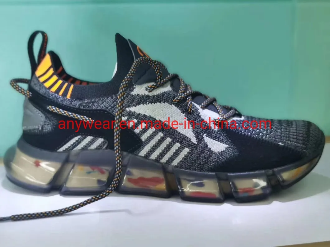 New Design Athletic Men′s Sports Running Shoes Flyknit Footwear (817-216)