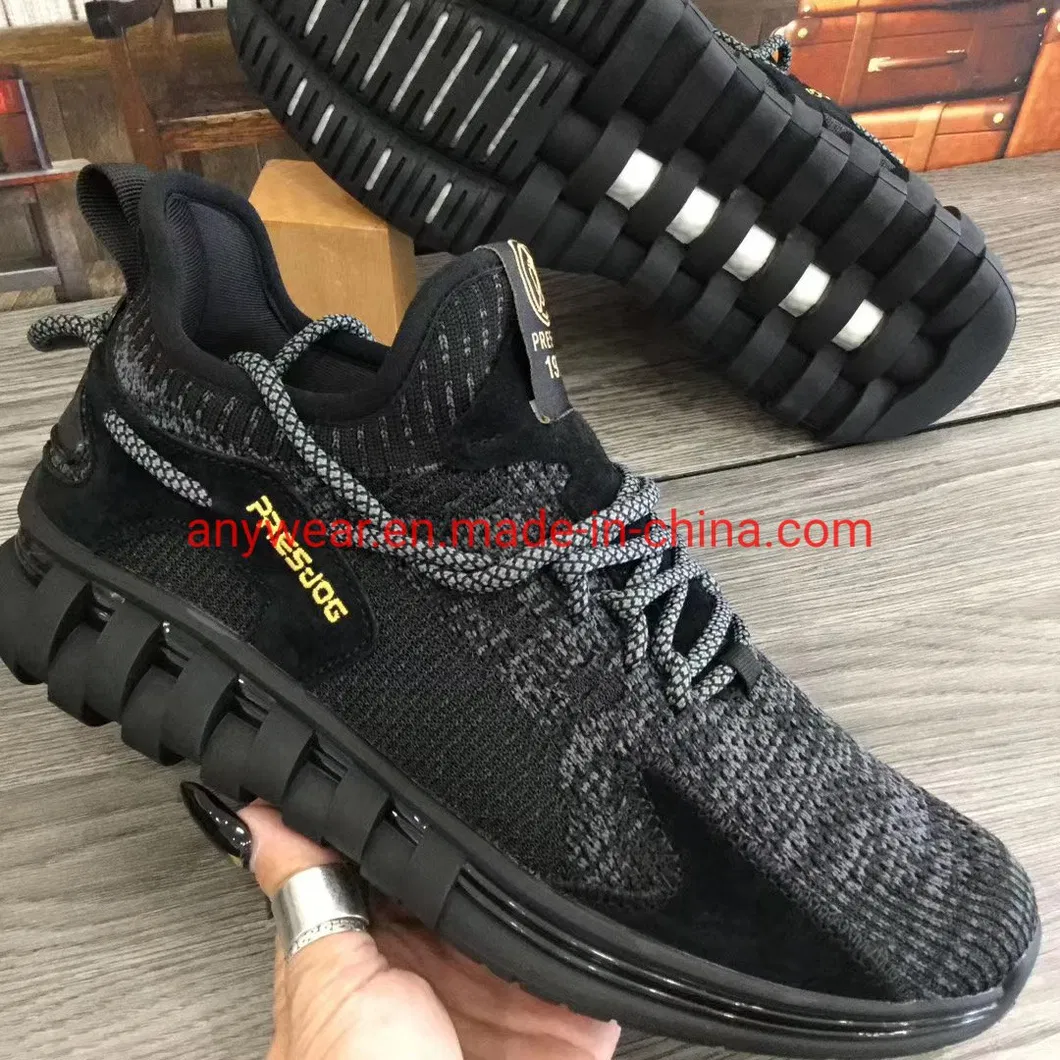 New Design Athletic Men′s Sports Running Shoes Flyknit Footwear (817-216)