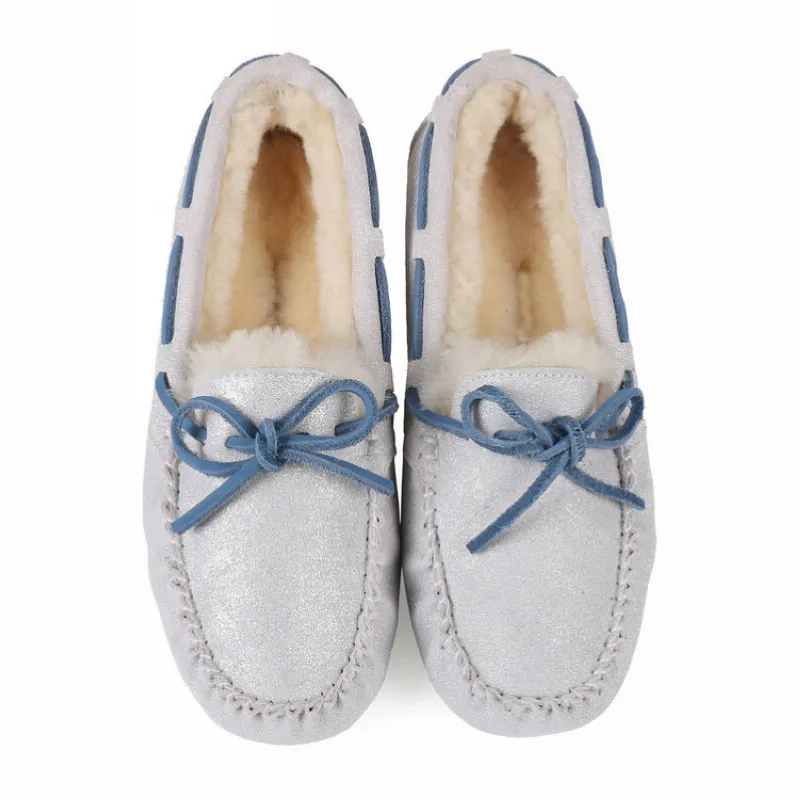 New Fashion Ladies Warm Moccasins Fur Doug Boots Women Casual Sheepskin Fur Short Boot