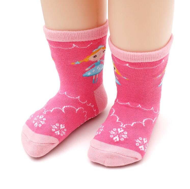 Newborn Baby Infant Toddle Cotton Socks with Grip Non Skid Socks for Girl