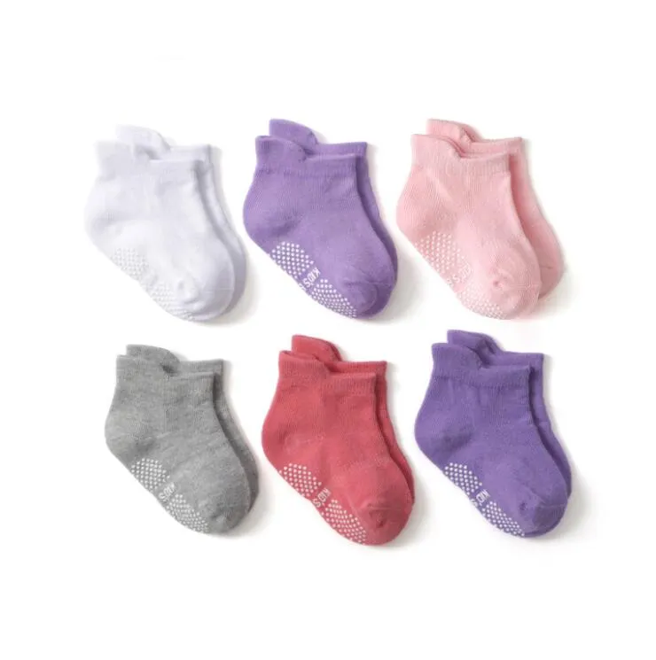 Newborn Baby Infant Toddle Cotton Socks with Grip Non Skid Socks for Girl