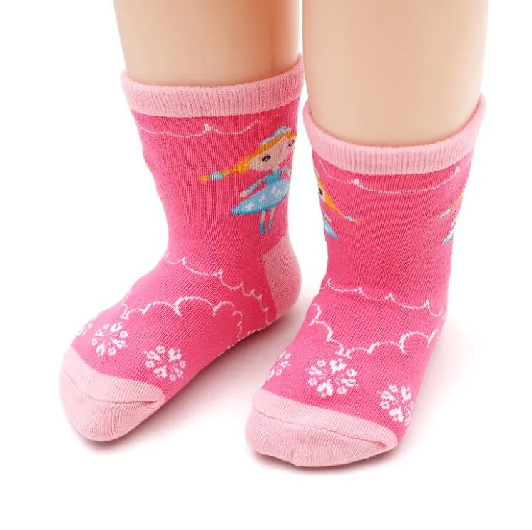 Newborn Baby Infant Toddle Cotton Socks with Grip Non Skid Socks for Girl