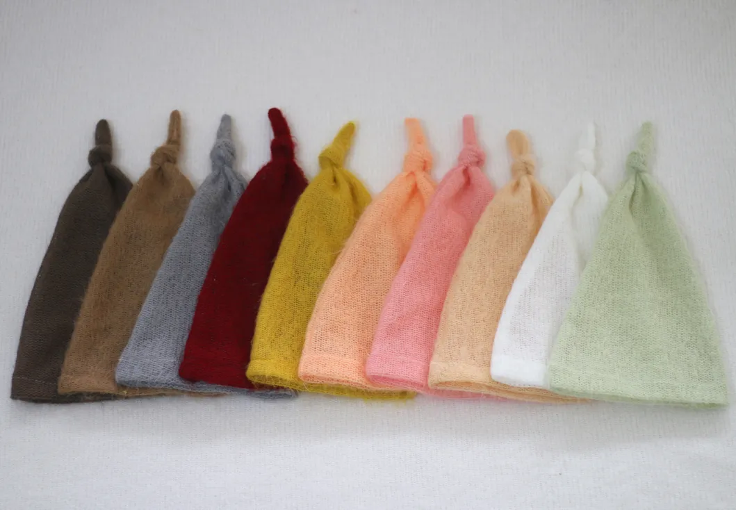 Newborn Photography Props Mohair Long Tail Hat