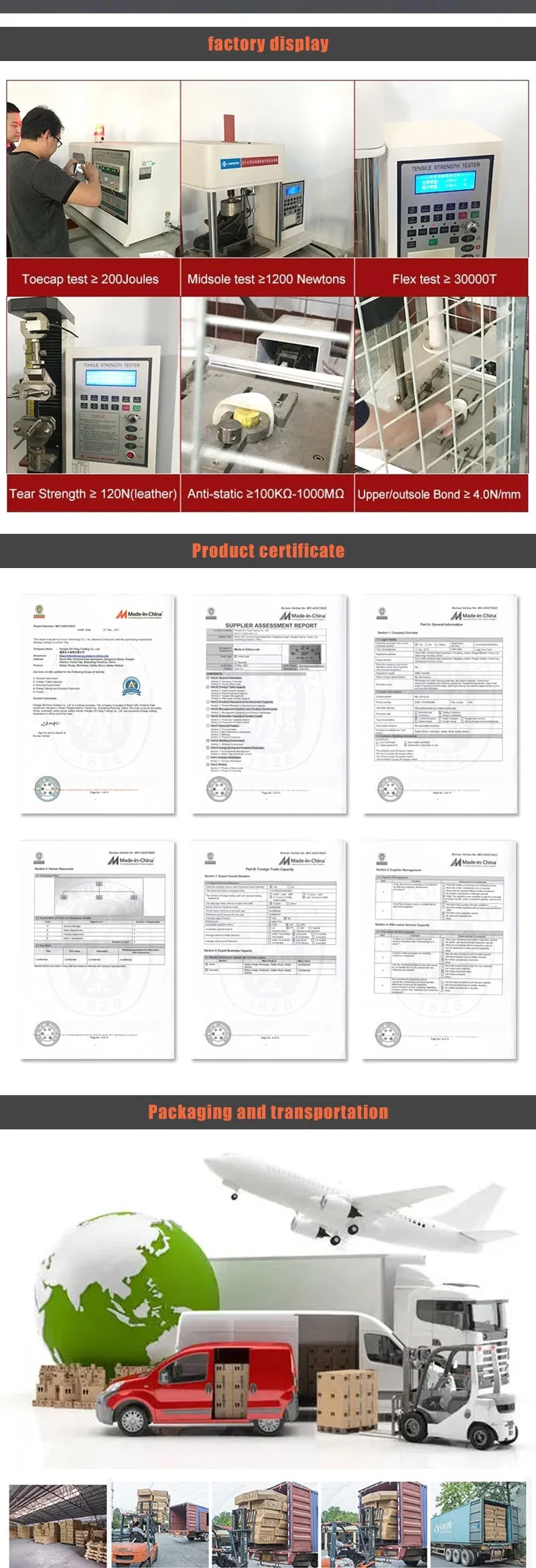 Newstyle Industrial Breathable Double Density Low Cut Leather Boots for Men Work Shoes Safety Shoes