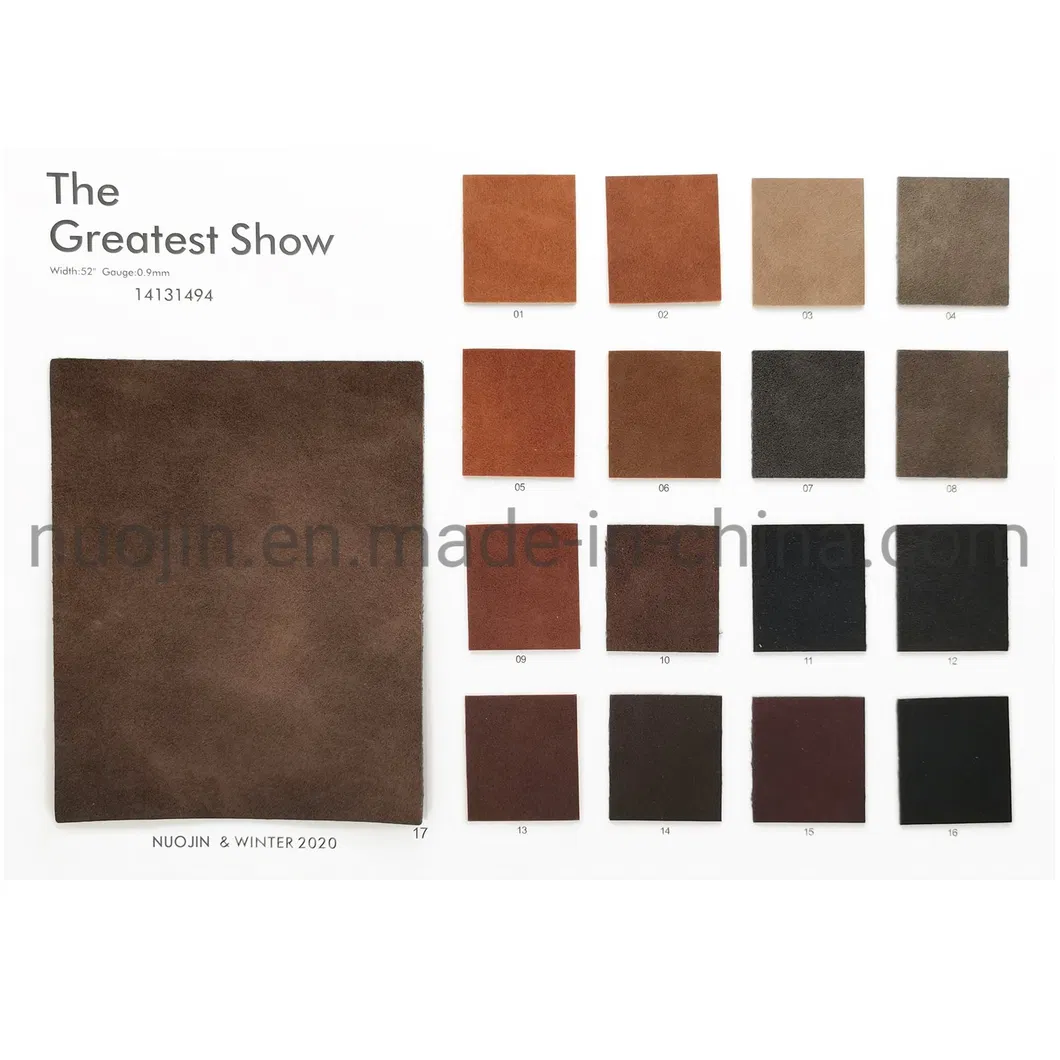 Nubuck Sport Leather PU for Shoe Making Materials and Bags, Sofa