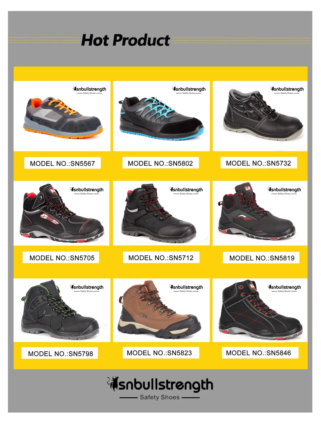PVC Men High Boot Men Wellies Waterproof Rain Boot Industrial Safety Boot (SN1329)