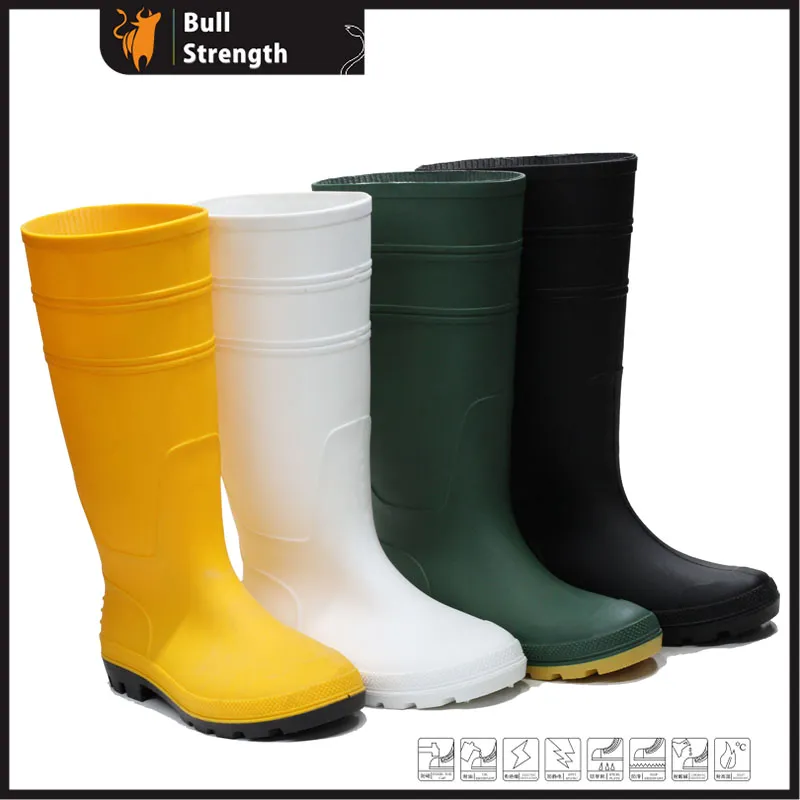 PVC Safety Boot with Colorful Outsole Sn1661