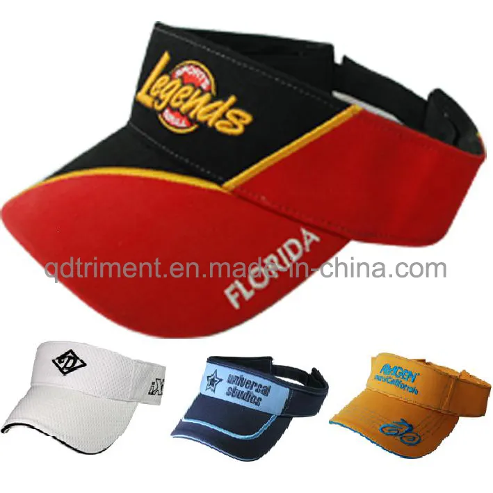Rubber Taping Sandwich Patched Embroidery Sport Sun Visor (TRV017)