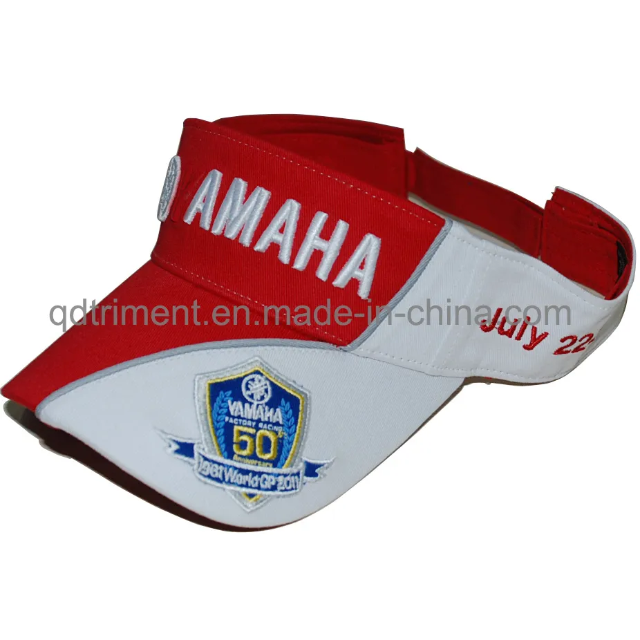 Rubber Taping Sandwich Patched Embroidery Sport Sun Visor (TRV017)