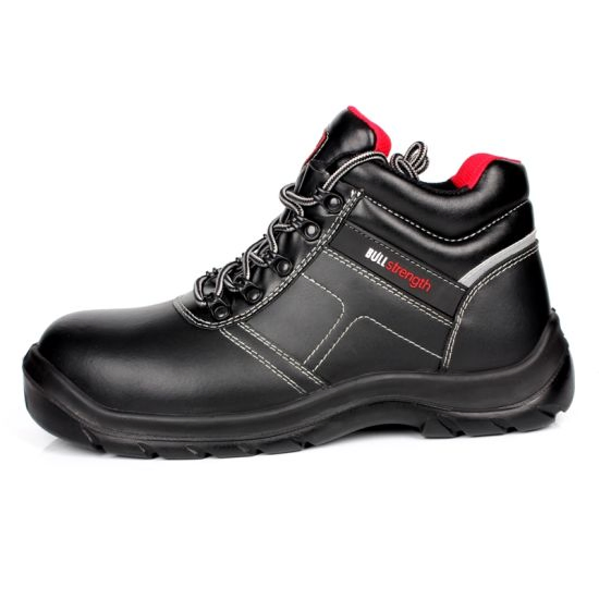 S1p Men Basic Footwear Smooth Leather PU Sole Work Shoes Wearproof High Quality Competitive Price Low Cut Safety Shoes Sn5733