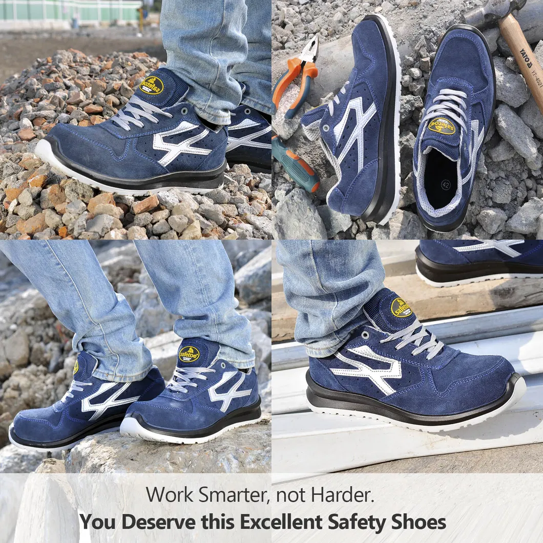 Safetoe Suede Leather Working Safety Shoes Manufacturer Steel Toe, CE S1p Antistatic & Oil Resistant Safety Work Shoes for Industrial USA Price Men & Women