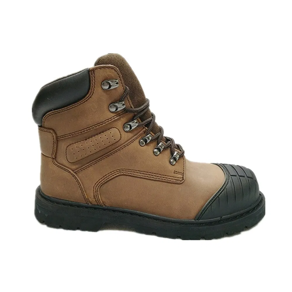 Safety Shoes with Steel Toe All in One Puncture Smash Proof Genuine Leather Safety Boots Goodyear Welted Construction