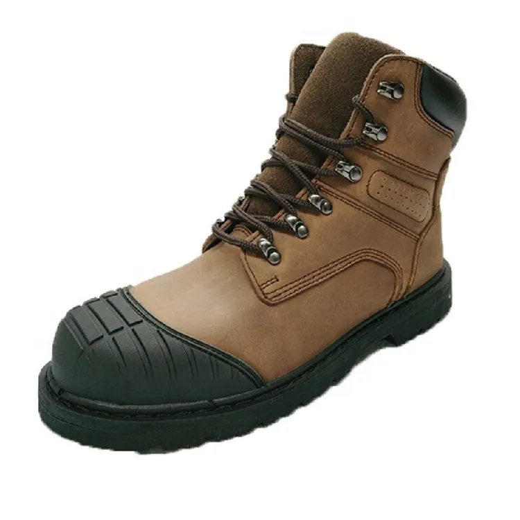 Safety Shoes with Steel Toe All in One Puncture Smash Proof Genuine Leather Safety Boots Goodyear Welted Construction