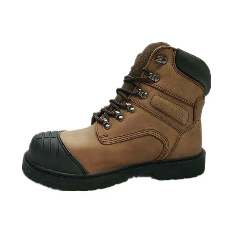 Safety Shoes with Steel Toe All in One Puncture Smash Proof Genuine Leather Safety Boots Goodyear Welted Construction